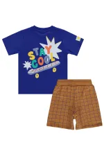 Erkek Çocuk Takım 2-5 Yaş Saks-Tarçın - Paket