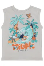 Erkek Çocuk Tişört 2-5 Yaş Koyu Taş Rengi - Paket