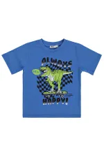 T-shirt garçon Km 2-5 ans Turquoise foncé - Lot