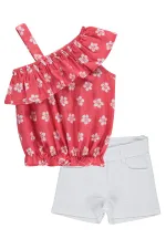 Kız Çocuk Takım 2-5 Yaş Nar - Paket