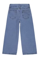 Girls' Denim Trousers, Ages 10-13, Light Blue - Pack