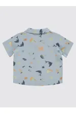 Erkek Çocuk Gömlek 2-5 Yaş Buz Mavi - Paket