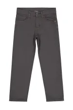 Pantalon garçon 6-9 ans, couleur fumée - Emballage