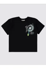 Erkek Çocuk Tişört 6-9 Yaş Siyah - Paket