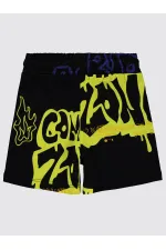 Erkek Çocuk Şort 6-9 Yaş Siyah - Paket