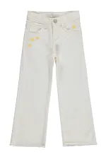 Kız Çocuk Pantolon 6-9 Yaş Kırık Beyaz - Paket