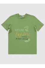 Erkek Çocuk Pijama Takımı 10-13 Yaş Açık Haki - Paket