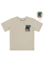 T-shirt garçon Km 2-5 ans, couleur pierre - Emballage