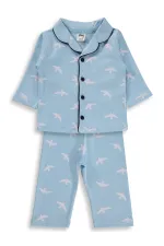 Ensemble pyjama bébé 0-24 mois bleu - Emballage