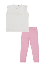 Kız Çocuk Takım 6-9 Yaş Kırık Beyaz-Koyu Pembe - Paket