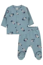 Ensemble pyjama bébé 0-24 mois bleu glacier - Emballage