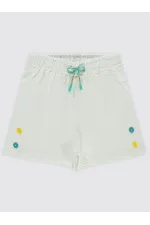 Kız Çocuk Şort 6-9 Yaş Ekru - Paket