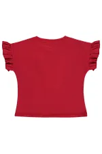 Lot de t-shirts rouges pour filles, 6-9 ans