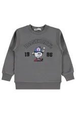 Erkek Çocuk Sweatshirt Km 2-5 Yaş Gri - Paket