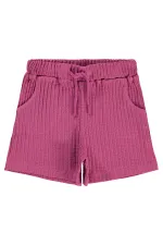 Kız Çocuk Şort 6-9 Yaş Leylak Pusu - Paket