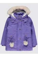 Kız Çocuk Mont 6-9 Yaş Lila - Paket
