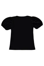 Girls' T-shirt, Ages 10-13, Black - Pack