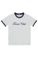 T-shirt garçon, 6-9 ans, bleu marine - Lot
