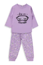Kız Çocuk Pijama Takımı 2-5 Yaş Lila - Paket
