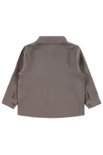 Boys' Shirt, Ages 2-5, Dark Brown - Pack