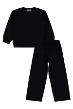 Girls' Tracksuit Set, Ages 6-9, Black - Pack