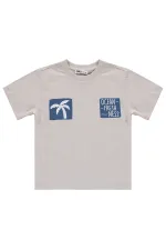 Erkek Çocuk Takım 2-5 Yaş Taş Rengi-Petrol - Paket