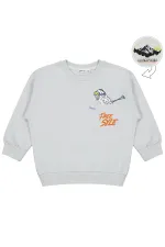 Erkek Çocuk Sweatshirt 2-5 Yaş Açık Gri - Paket