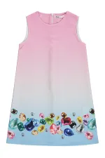 Kız Çocuk Jile ve Elbise 6-9 Yaş Ekru - Paket