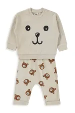 Bebek Takım 0-24 Ay Taş Rengi - Paket