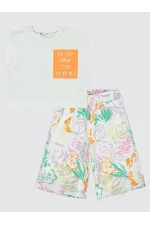 Kız Çocuk Takım 6-9 Yaş Ekru - Paket