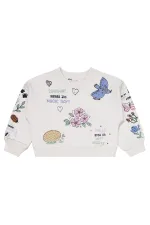 Ensemble de survêtement pour fille de 2 à 5 ans, écru-pétrole - Emballage