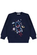 Erkek Çocuk Sweatshirt Km 2-5 Yaş Lacivert - Paket