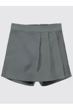 Kız Çocuk Şort 10-13 Yaş Gri - Paket