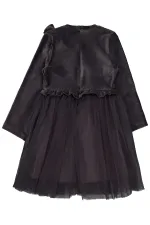 Ensemble gilet et robe anthracite pour fille de 6 à 9 ans - Paquet
