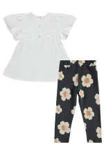 Kız Çocuk Takım 2-5 Yaş Kırık Beyaz - Paket