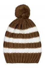 Bebek Atkı Bere Eldiven Setleri 0-24 Ay Kahverengi - Paket