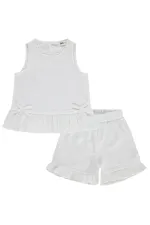 Kız Çocuk Takım 2-5 Yaş Ekru - Paket