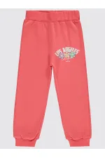 Girl's Tracksuit Bottoms 2-5 Years Old Sunset Coral - Pack