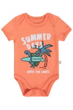 Body bébé à boutons-pression 0-24 mois Corail-Menthe - Lot
