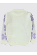 Girl's Sweater 6-9 Years Old Ecru-Lilac - Package