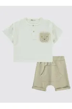 Erkek Çocuk Takım 2-5 Yaş Bej - Paket