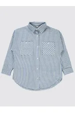 Kız Çocuk Gömlek 10-13 Yaş Mavi - Paket