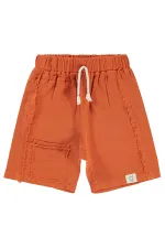 Erkek Çocuk Şort 6-9 Yaş Oranj - Paket