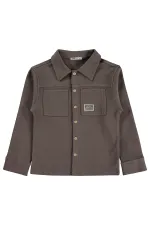 Boys' Shirt, Ages 6-9, Dark Brown - Pack