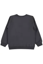 Sweat-shirt pour fille, 6-9 ans, anthracite - Emballage