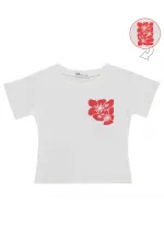 Kız Çocuk Tişört 2-5 Yaş Kırık Beyaz - Paket
