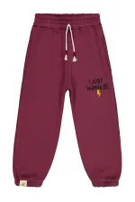 Bas de survêtement garçon 6-9 ans bordeaux - Lot