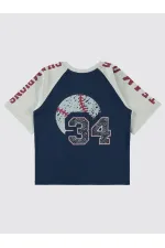 Lot de T-shirts bleu marine pour garçons de 6 à 9 ans