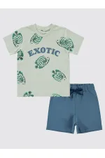 Erkek Çocuk Takım 2-5 Yaş Açık Gri - Paket