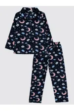 Kız Çocuk Pijama Takımı 10-13 Yaş Lacivert - Paket